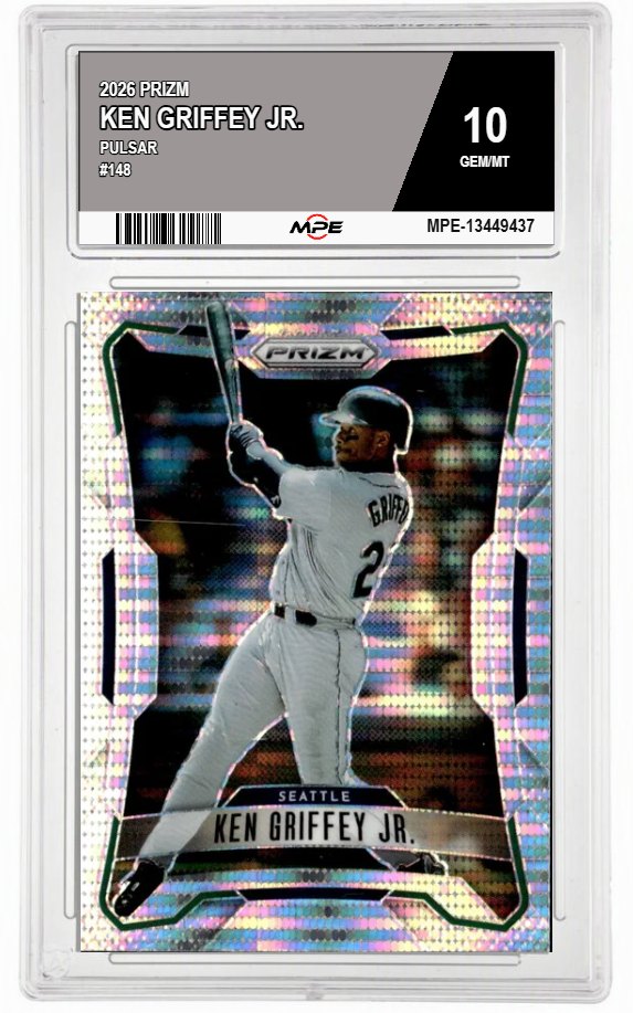 2026 PRIZM PULSAR #148 KEN GRIFFEY JR. MPE 10 GEM/MT — graded card auctioned from the MPE vault