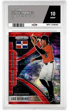 2026 PRIZM GLOBAL REACH-RED PULSAR /99 #21 LUIS HERNANDEZ MPE 10 GEM/MT — graded card up for auction