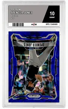 2026 PRIZM BLUE ICE #215 SPENCER JONES MPE 10 GEM/MT — graded card up for auction