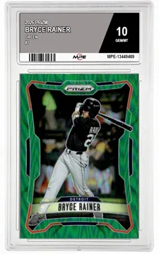 2026 PRIZM GREEN #7 BRYCE RAINER MPE 10 GEM/MT — graded card up for auction