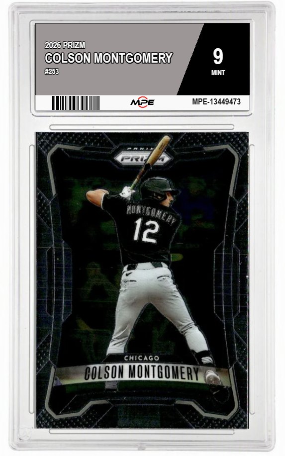2026 PRIZM #253 COLSON MONTGOMERY MPE 9 MINT — graded card auctioned from the MPE vault