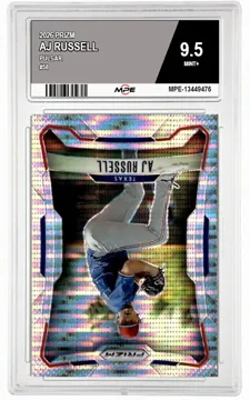 2026 PRIZM PULSAR #58 AJ RUSSELL MPE 9.5 MINT+ — graded card up for auction