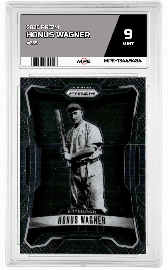 2026 PRIZM #255 HONUS WAGNER MPE 9 MINT — graded card auctioned from the MPE vault