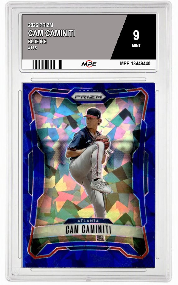 2026 PRIZM BLUE ICE #176 CAM CAMINITI MPE 9 MINT — graded card auctioned from the MPE vault