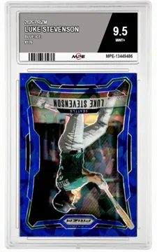 2026 PRIZM BLUE ICE #126 LUKE STEVENSON MPE 9.5 MINT+ — graded card up for auction