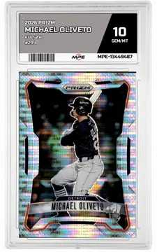 2026 PRIZM Pulsar #299 MICHAEL OLIVETO MPE 10 GEM/MT — graded card up for auction