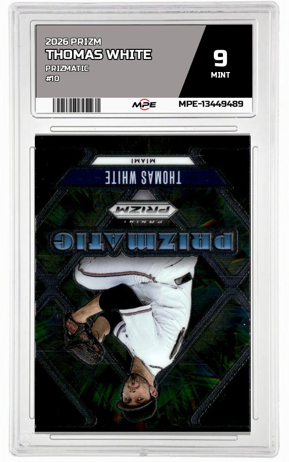 2026 PRIZM PRIZMATIC #10 THOMAS WHITE MPE 9 MINT — graded card auctioned from the MPE vault
