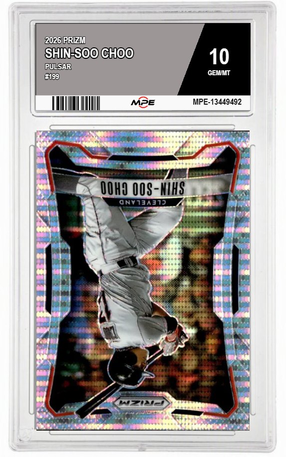 2026 PRIZM PULSAR #199 SHIN-SOO CHOO MPE 10 GEM/MT — graded card auctioned from the MPE vault