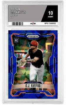 2026 PRIZM BLUE ICE #100 C.J. KAYFUS MPE 10 GEM/MT — graded card up for auction