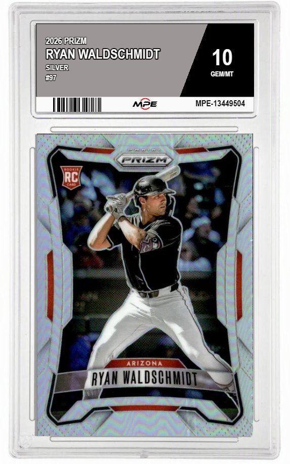 2026 PRIZM SILVER #97 RYAN WALDSCHMIDT MPE 10 GEM/MT — graded card auctioned from the MPE vault