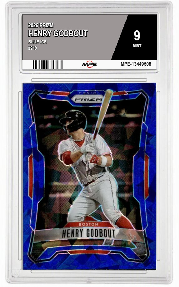2026 PRIZM BLUE ICE #219 HENRY GODBOUT MPE 9 MINT — graded card auctioned from the MPE vault