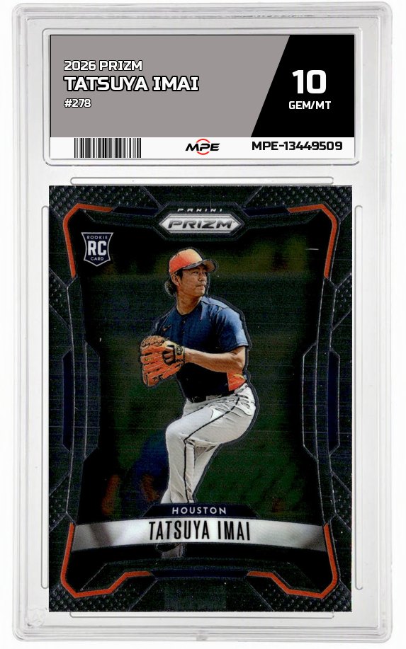2026 PRIZM #278 TATSUYA IMAI MPE 10 GEM/MT — graded card auctioned from the MPE vault