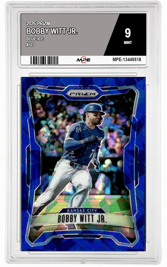 2026 PRIZM BLUE ICE #103 BOBBY WITT JR. MPE 9 MINT — graded card auctioned from the MPE vault