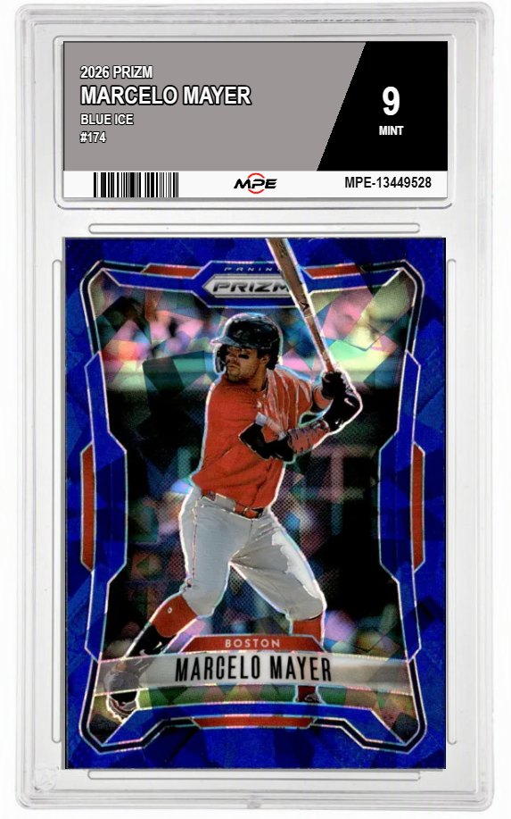 2026 PRIZM BLUE ICE #174 MARCELO MAYER MPE 9 MINT — graded card auctioned from the MPE vault