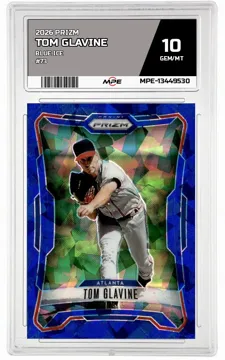 2026 PRIZM BLUE ICE #73 TOM GLAVINE MPE 10 GEM/MT — graded card up for auction