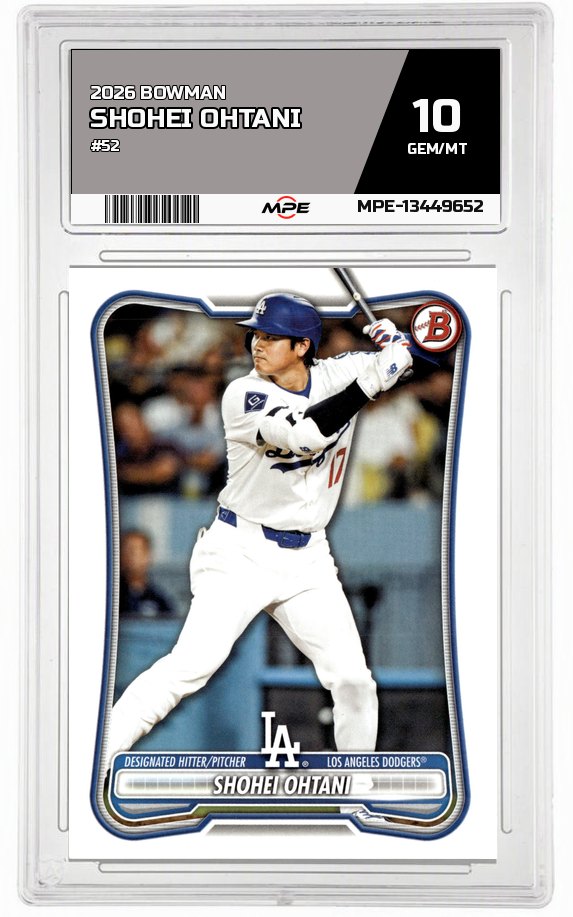 2026 BOWMAN #52 SHOHEI OHTANI MPE 10 GEM/MT — graded card auctioned from the MPE vault