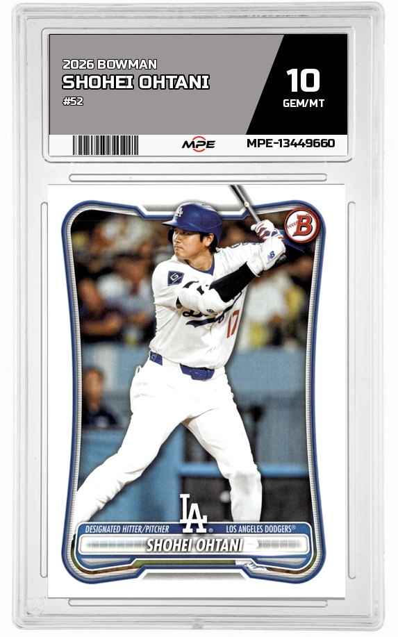 2026 BOWMAN #52 SHOHEI OHTANI MPE 10 GEM/MT — graded card auctioned from the MPE vault