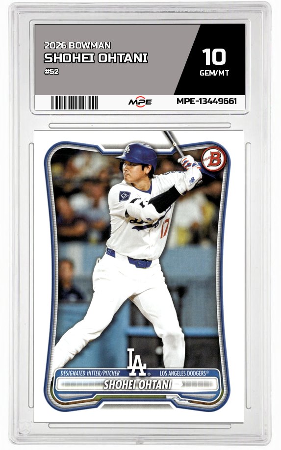 2026 BOWMAN #52 SHOHEI OHTANI MPE 10 GEM/MT — graded card auctioned from the MPE vault