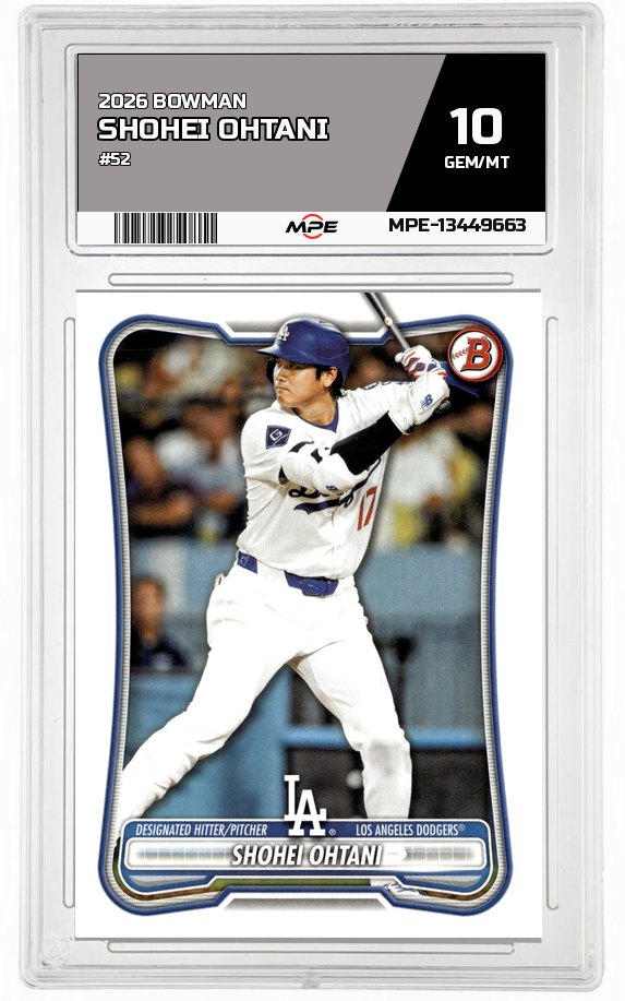 2026 BOWMAN #52 SHOHEI OHTANI MPE 10 GEM/MT — graded card auctioned from the MPE vault