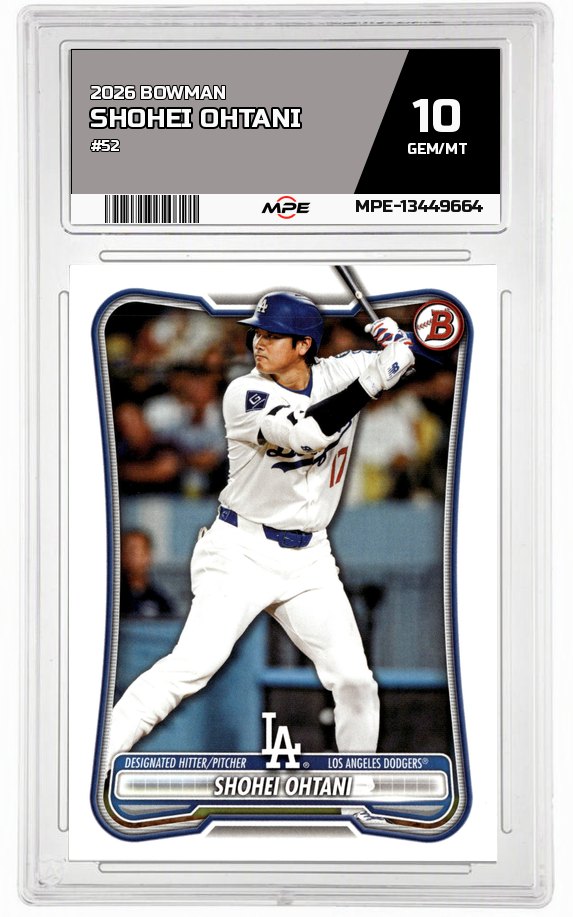 2026 BOWMAN #52 SHOHEI OHTANI MPE 10 GEM/MT — graded card auctioned from the MPE vault