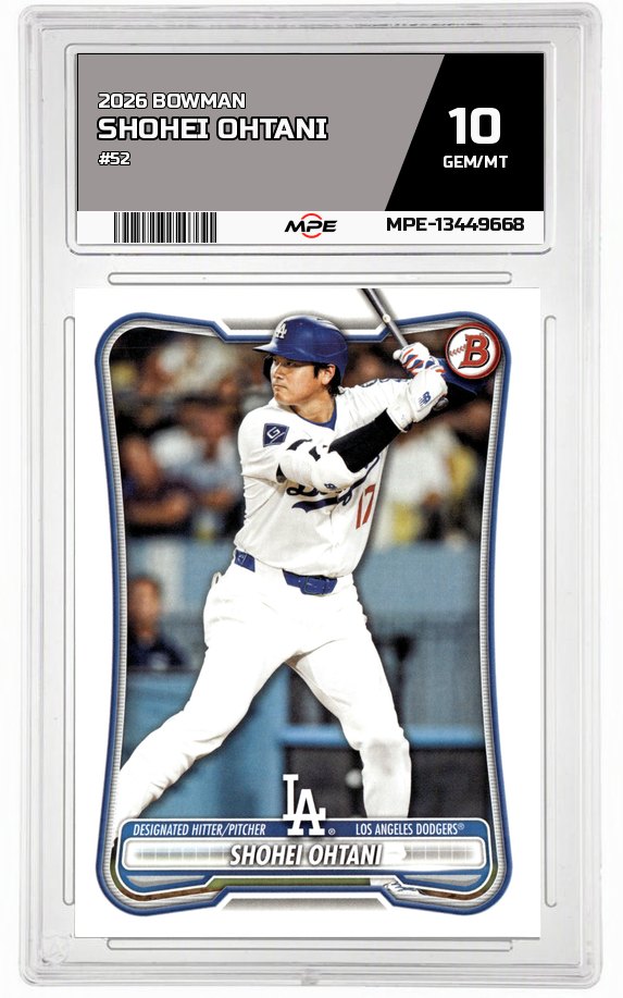 2026 BOWMAN #52 SHOHEI OHTANI MPE 10 GEM/MT — graded card auctioned from the MPE vault