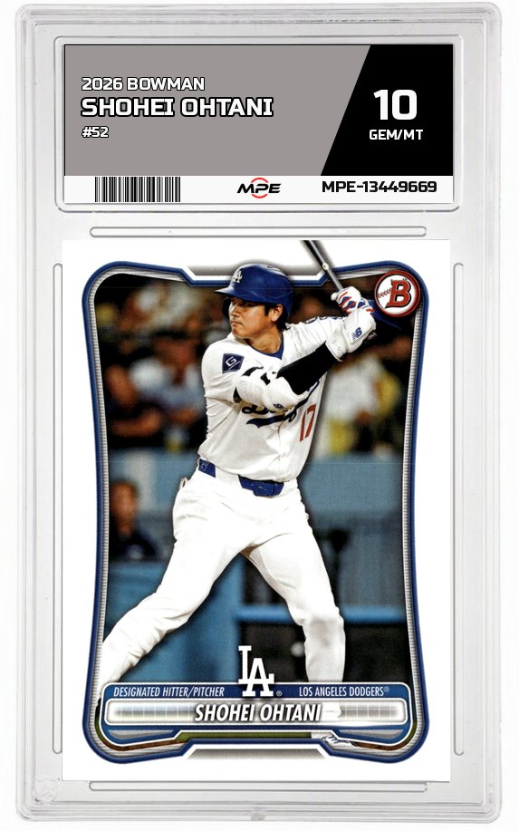 2026 BOWMAN #52 SHOHEI OHTANI MPE 10 GEM/MT — graded card auctioned from the MPE vault