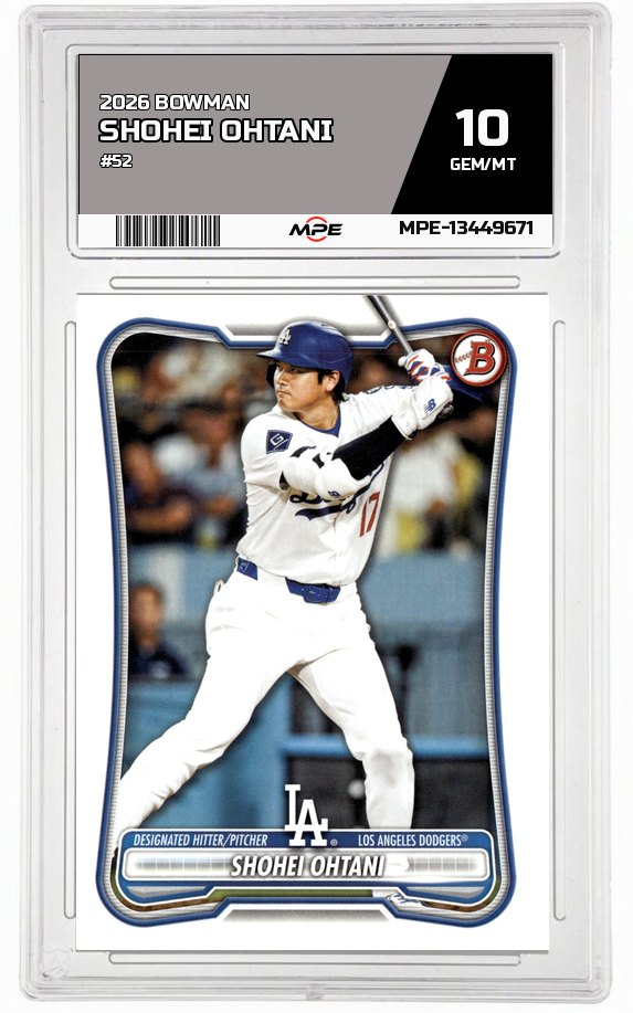 2026 BOWMAN #52 SHOHEI OHTANI MPE 10 GEM/MT — graded card auctioned from the MPE vault