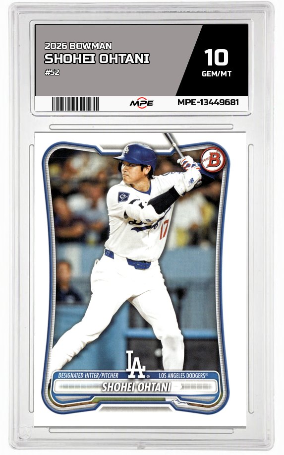 2026 BOWMAN #52 SHOHEI OHTANI MPE 10 GEM/MT — graded card auctioned from the MPE vault