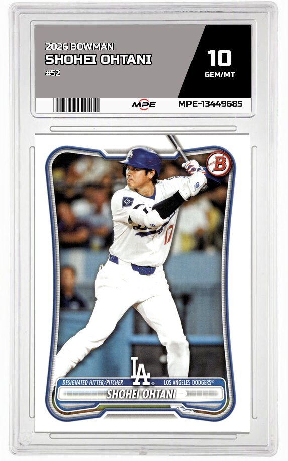 2026 BOWMAN #52 SHOHEI OHTANI MPE 10 GEM/MT — graded card auctioned from the MPE vault