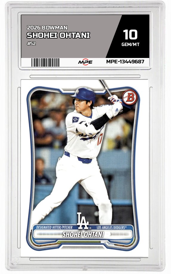 2026 BOWMAN #52 SHOHEI OHTANI MPE 10 GEM/MT — graded card auctioned from the MPE vault