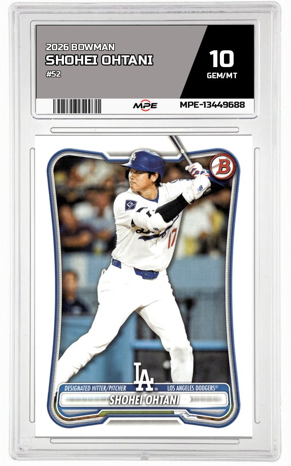 2026 BOWMAN #52 SHOHEI OHTANI MPE 10 GEM/MT — graded card auctioned from the MPE vault