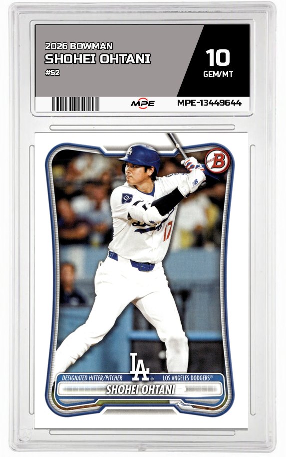 2026 BOWMAN #52 SHOHEI OHTANI MPE 10 GEM/MT — graded card auctioned from the MPE vault