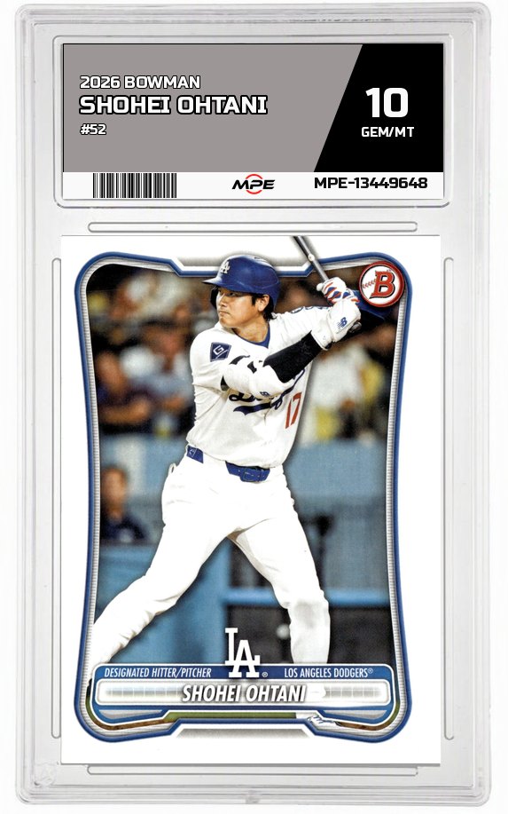 2026 BOWMAN #52 SHOHEI OHTANI MPE 10 GEM/MT — graded card auctioned from the MPE vault