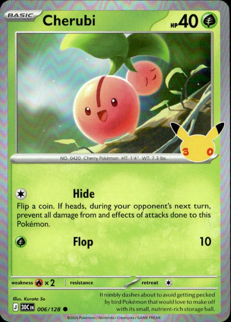 2013 Pokemon Pls En Cherubi graded slab