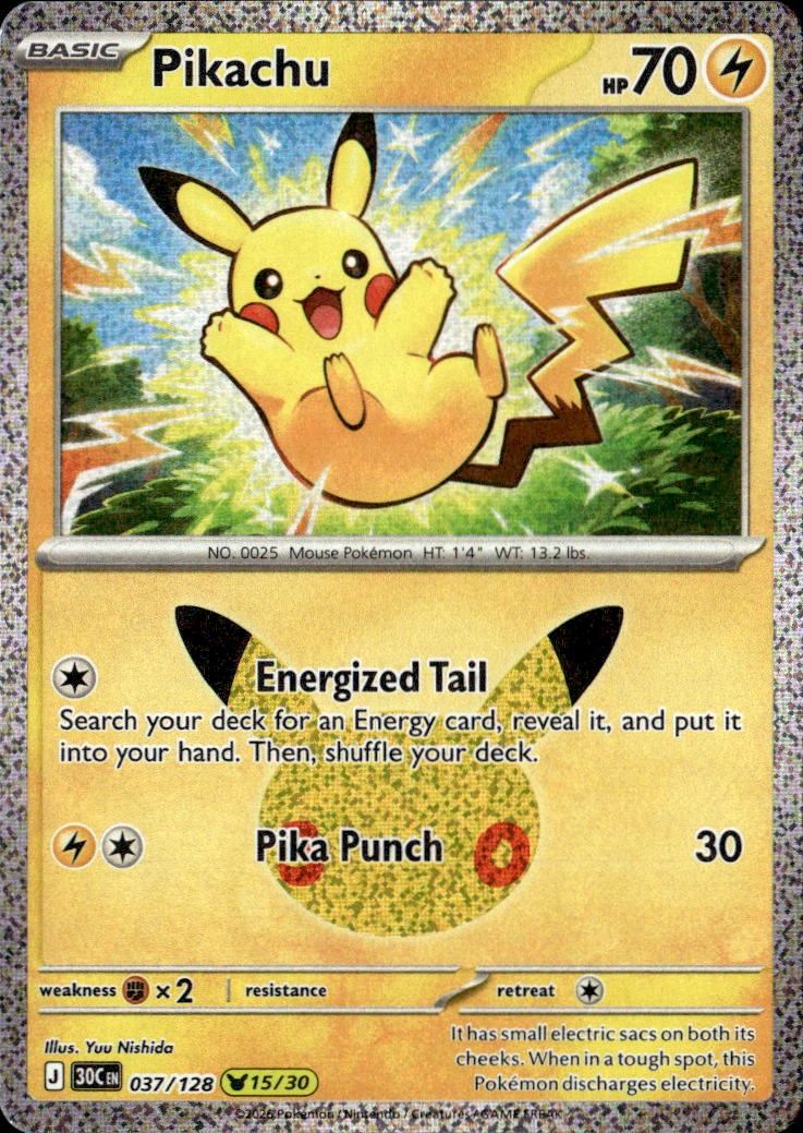 2026 Pokemon 30C En Pikachu graded slab