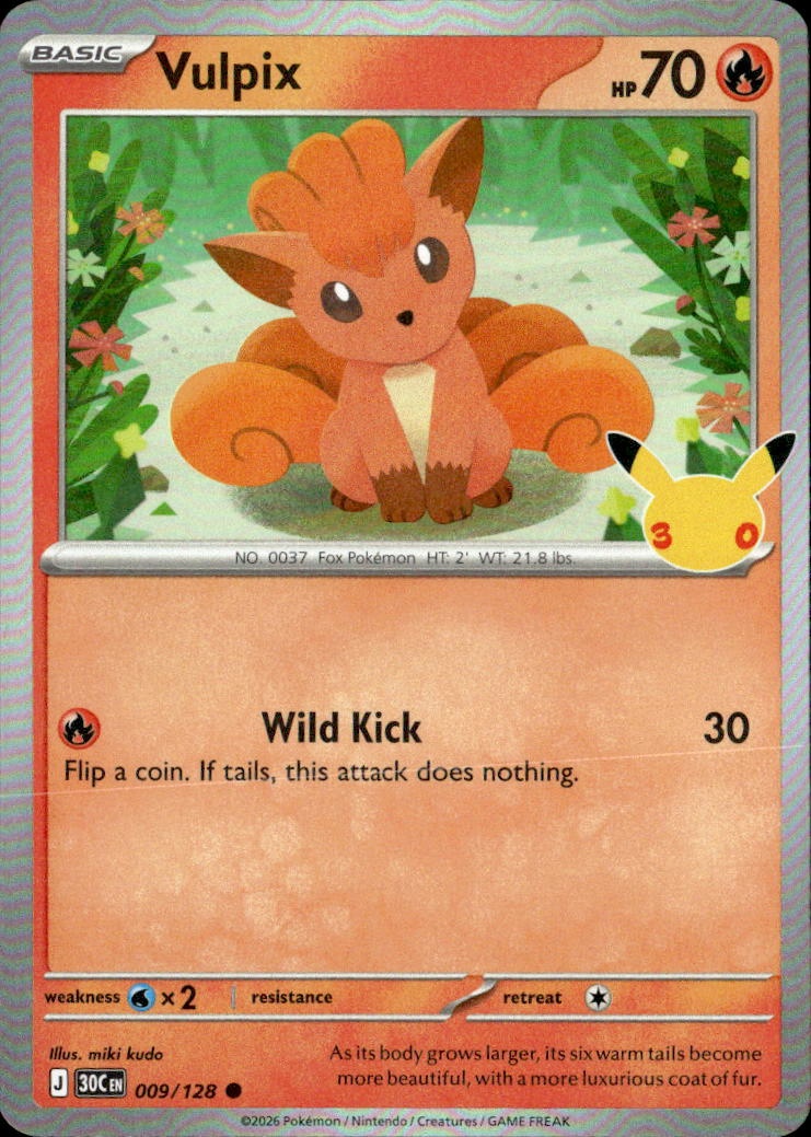 2026 Pokemon 30C En Vulpix graded slab