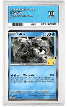 2018 POKEMON FLI EN Forbidden Light-HOLO #20 PALKIA MPE 10 GEM/MT — graded card up for auction