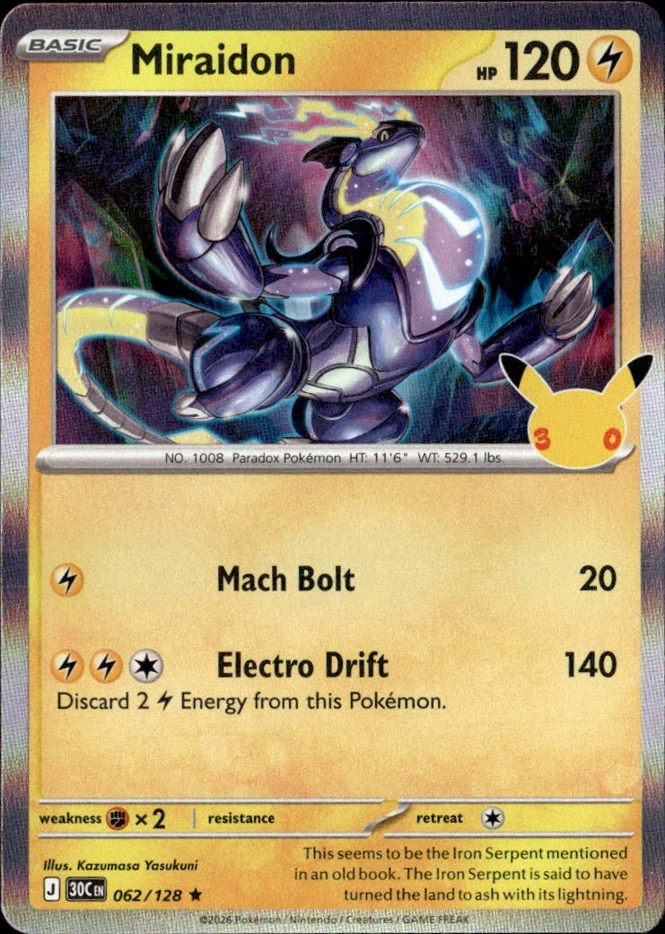 2026 Pokemon 30C En Miraidon graded slab