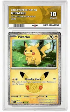 2026 POKEMON 30C EN 30th Celebration-HOLO #023 PIKACHU MPE 10 GEM/MT — graded card up for auction