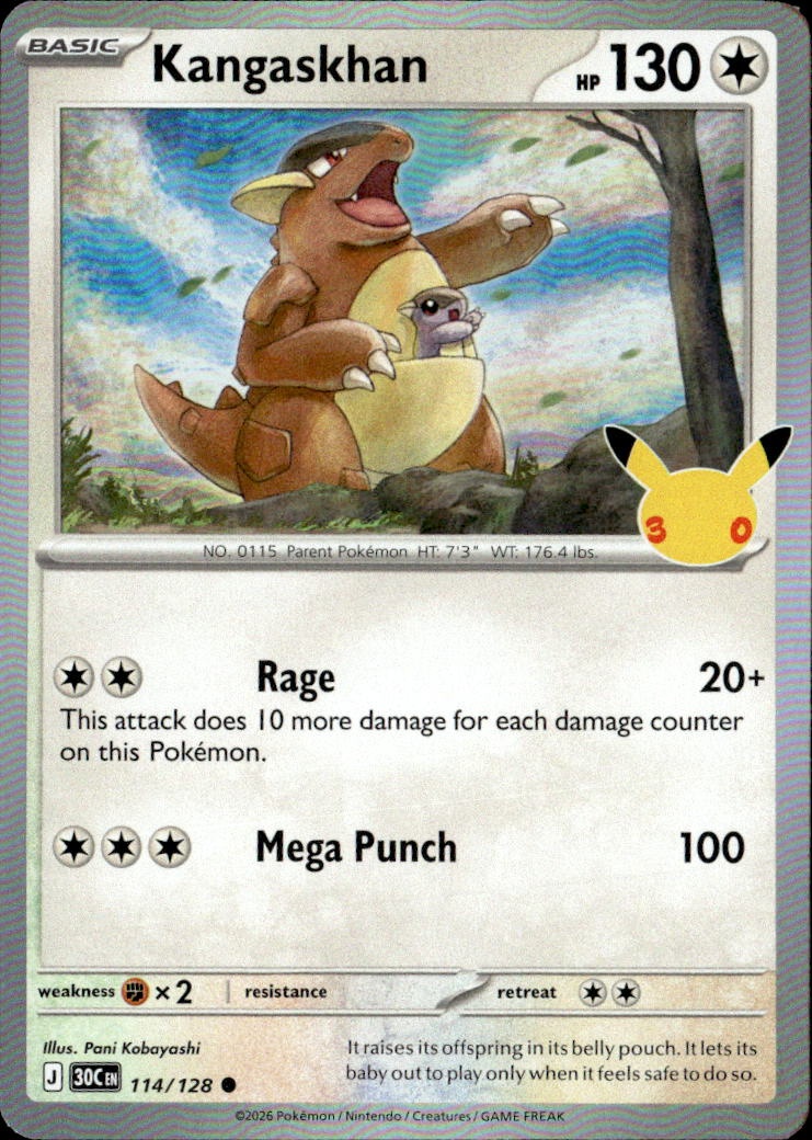 2026 Pokemon 30C En Kangaskhan graded slab