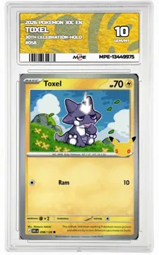 2026 POKEMON 30C EN 30th Celebration-HOLO #058 TOXEL MPE 10 GEM/MT — graded card up for auction