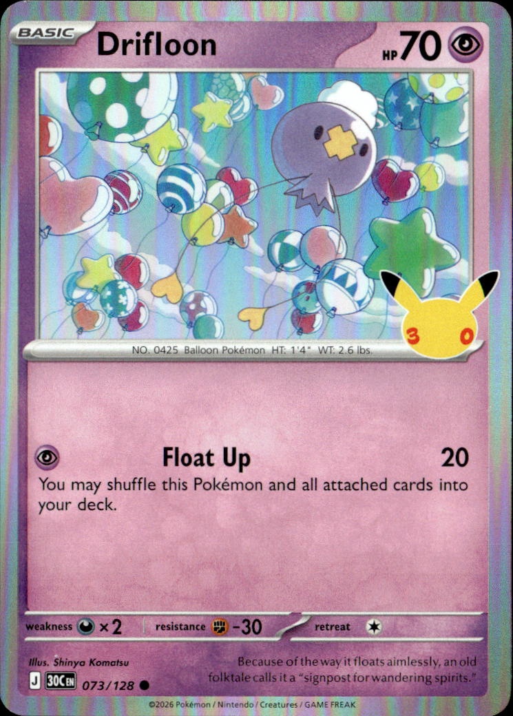 2026 Pokemon 30C En Drifloon graded slab