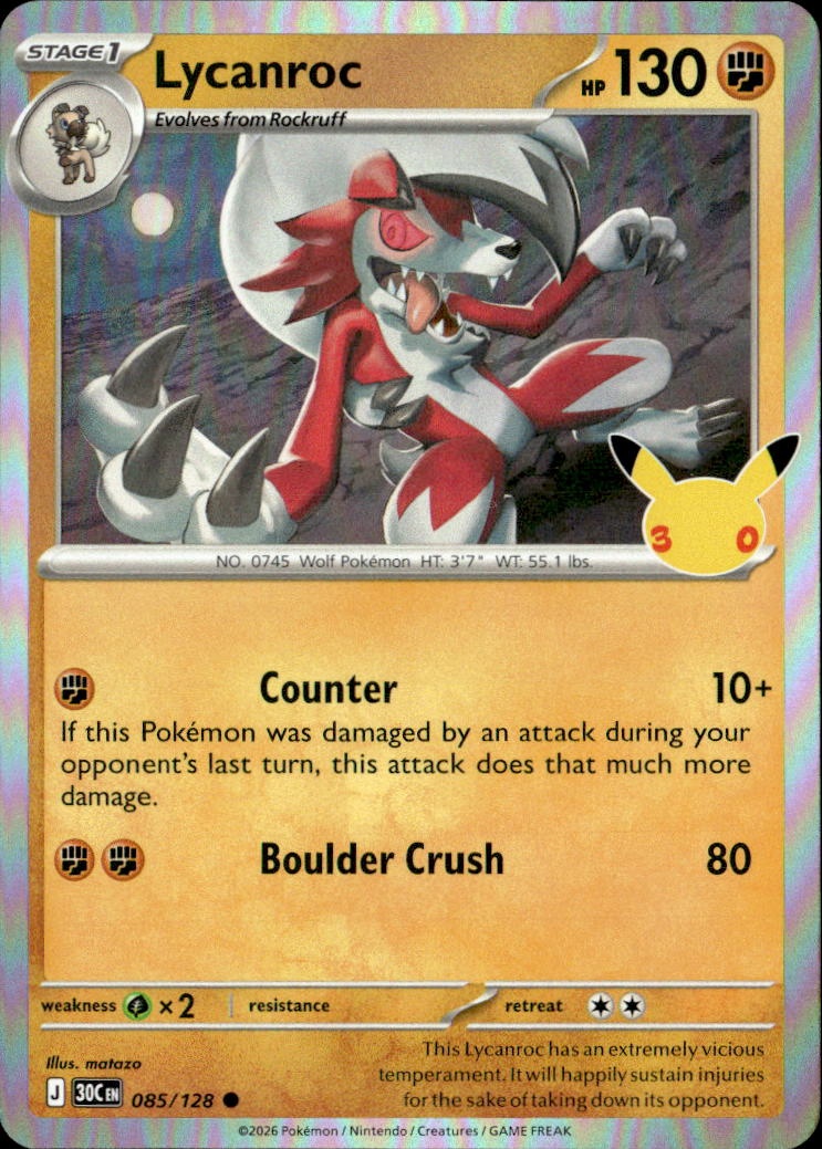 2025 Pokemon Jtg En Lycanroc graded slab