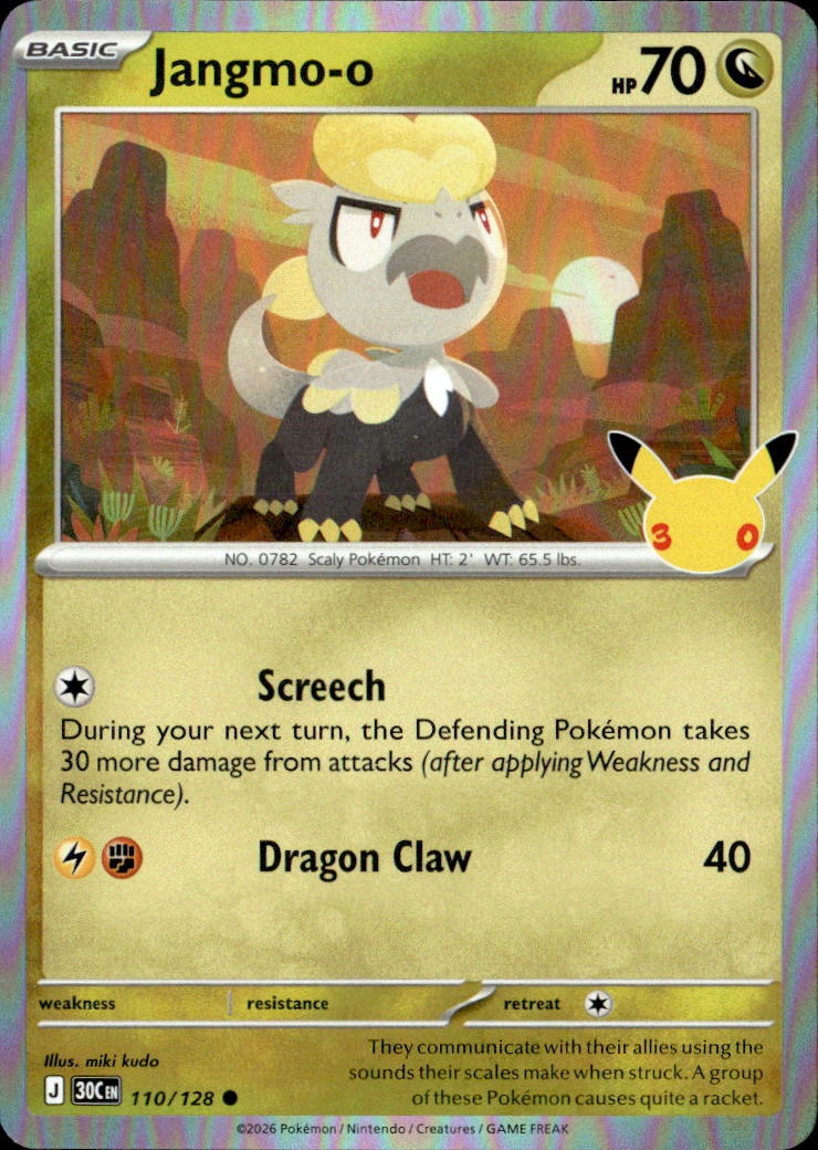 2026 Pokemon 30C En Jangmo-O graded slab