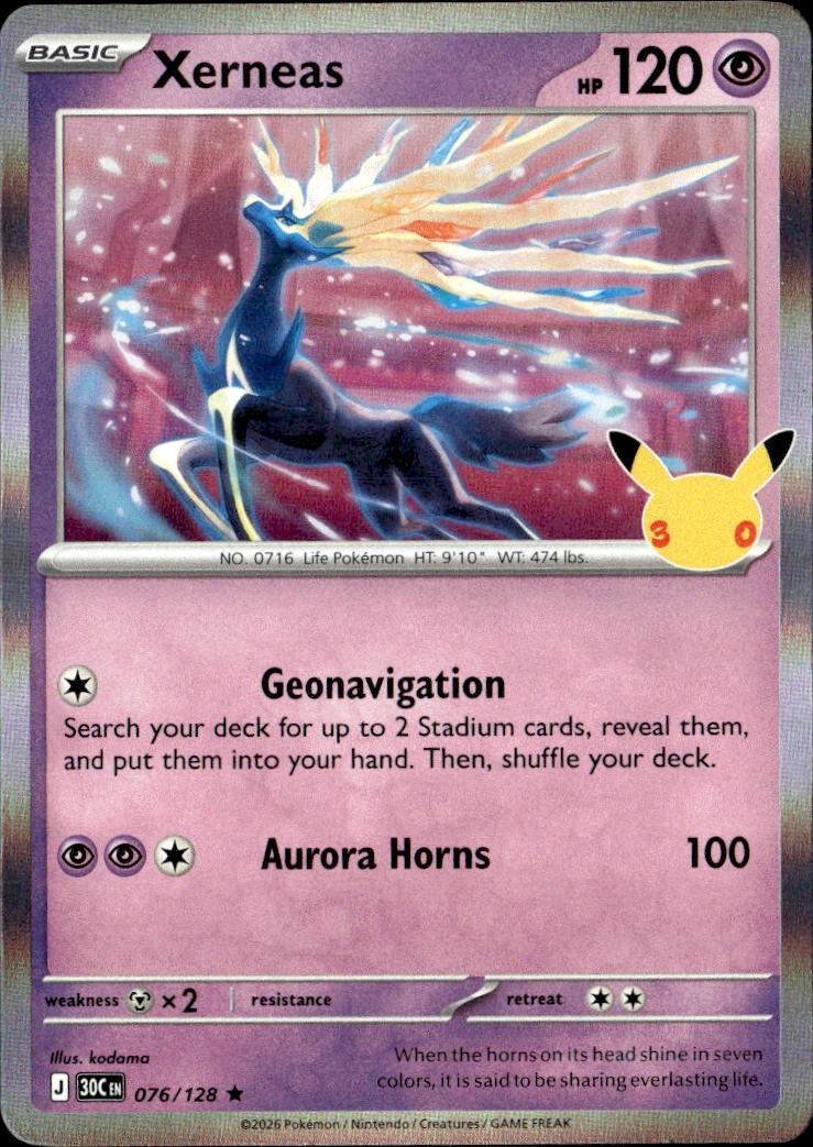 2026 Pokemon 30C En Xerneas graded slab