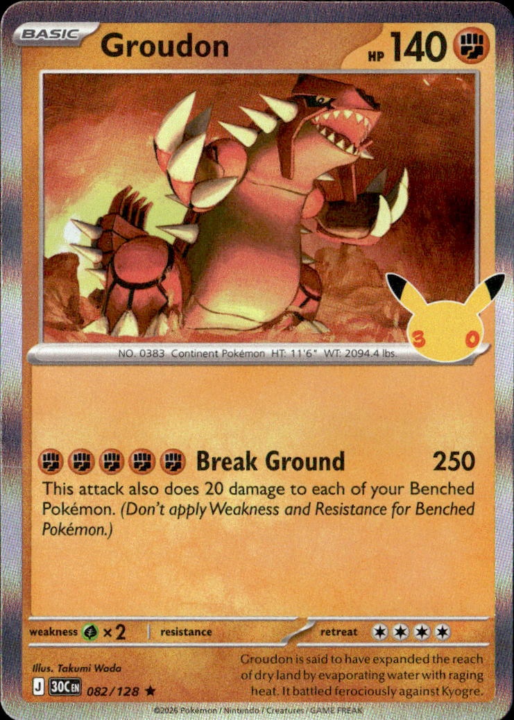 2026 Pokemon 30C En Groudon graded slab