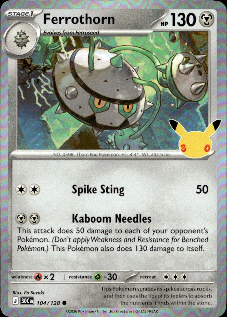2026 Pokemon 30C En Ferrothorn graded slab
