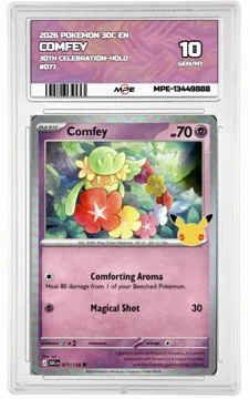 2026 POKEMON 30C EN 30th Celebration-HOLO #077 COMFEY MPE 10 GEM/MT — graded card up for auction