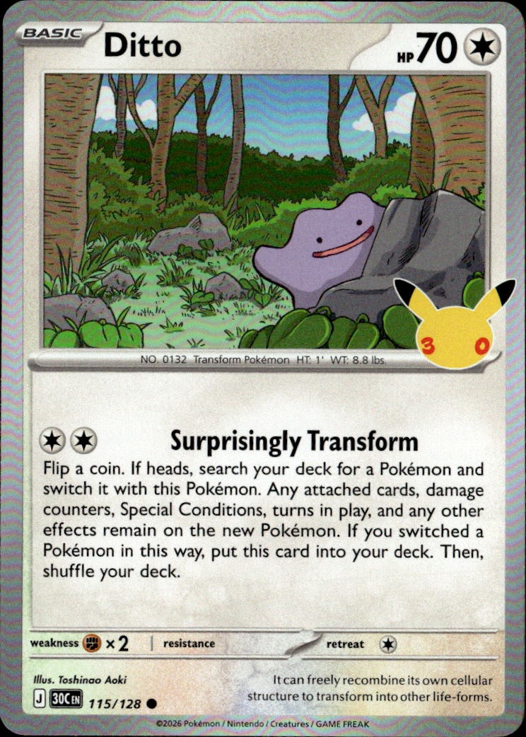 2026 Pokemon 30C En Ditto graded slab