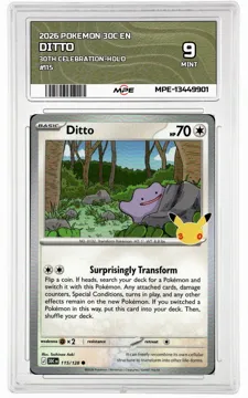 2026 POKEMON 30C EN 30th Celebration-HOLO #115 DITTO MPE 9 MINT — graded card up for auction